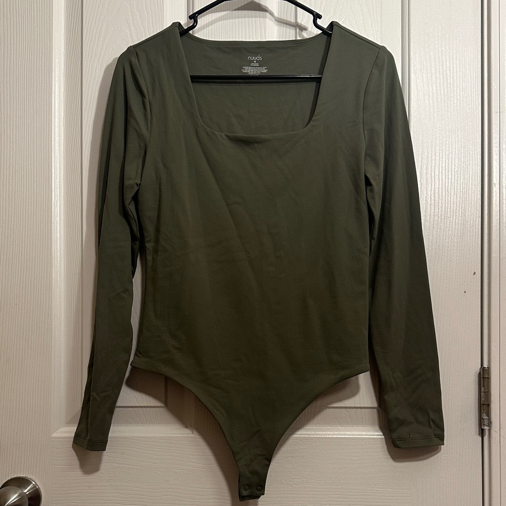 nuuds Olive Long Sleeve Bodysuit